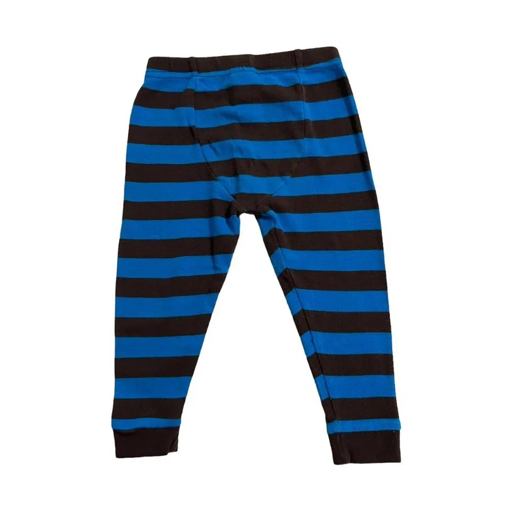 Leveret 18-24m Blue & Brown Striped Pajamas